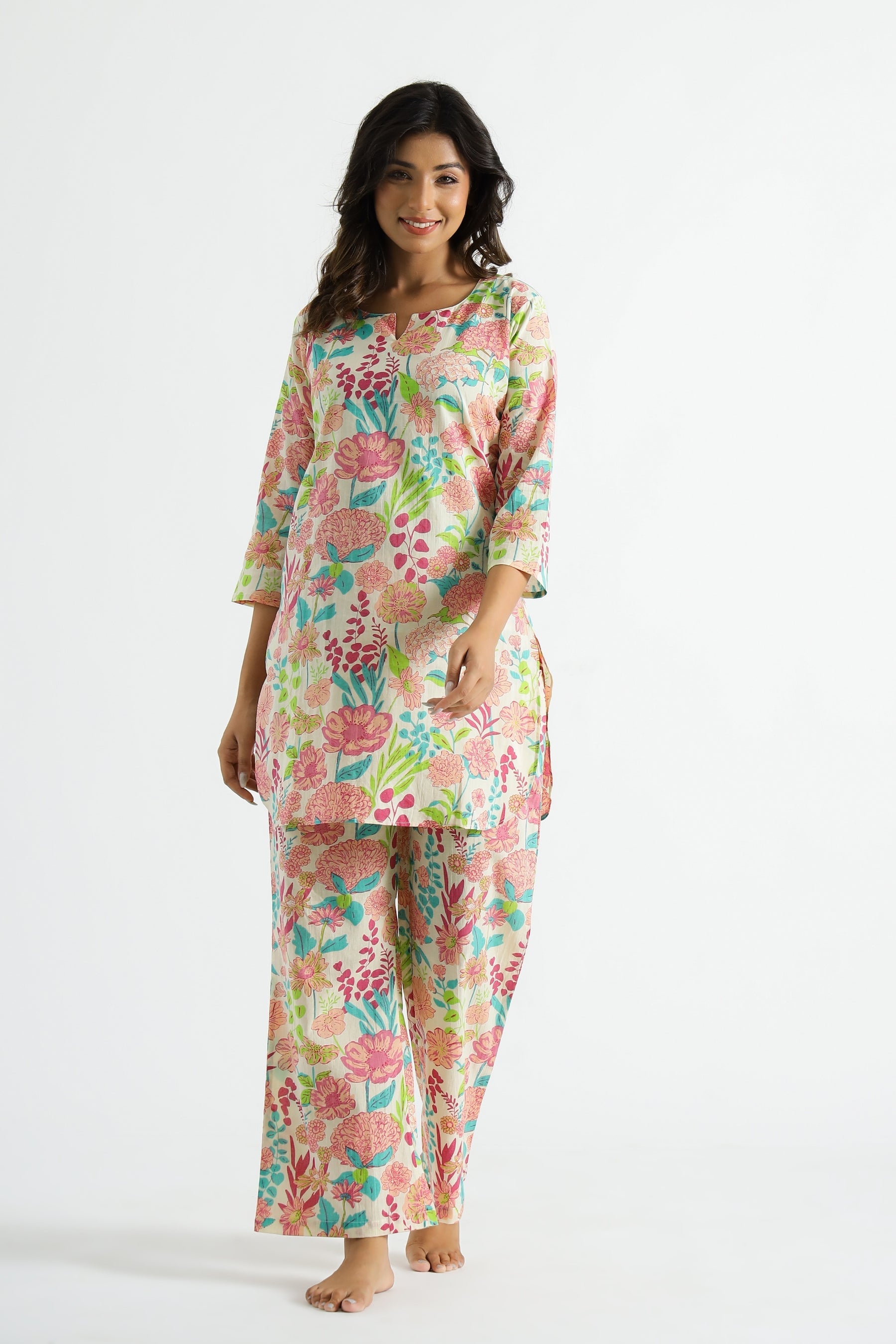 DESIGNER FLORAL PRINT CO-ORDS SET